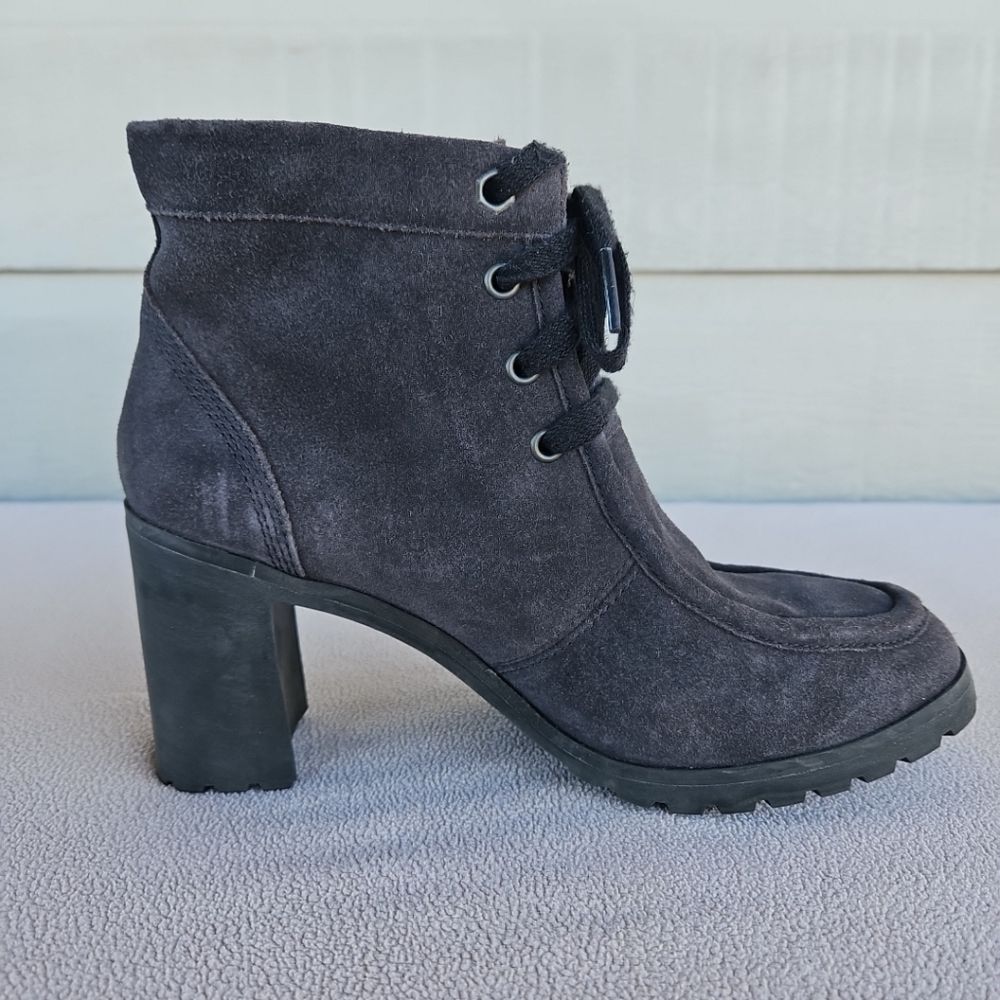 Timberland Allington Chukka Womens SZ 8 Heeled Bootie Chunky Ankle Grey A1HMF - Picture 4 of 12